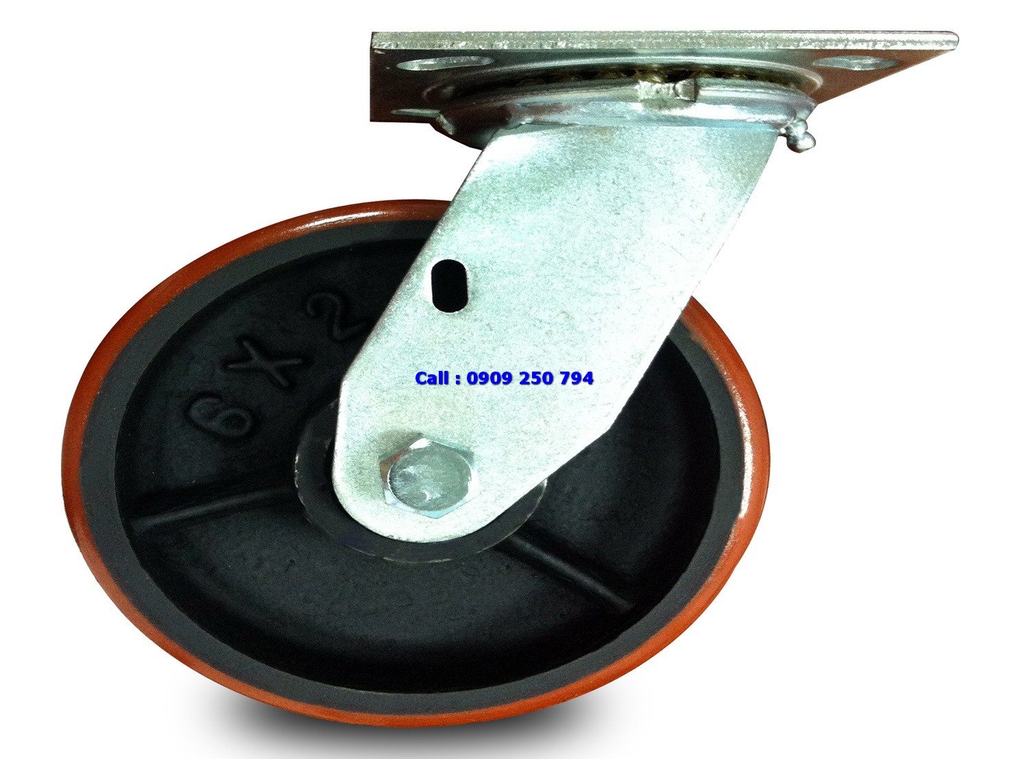 Bánh xe đẩy SP4 tải nặng vật liệu PU lõi gang (PU/CI)